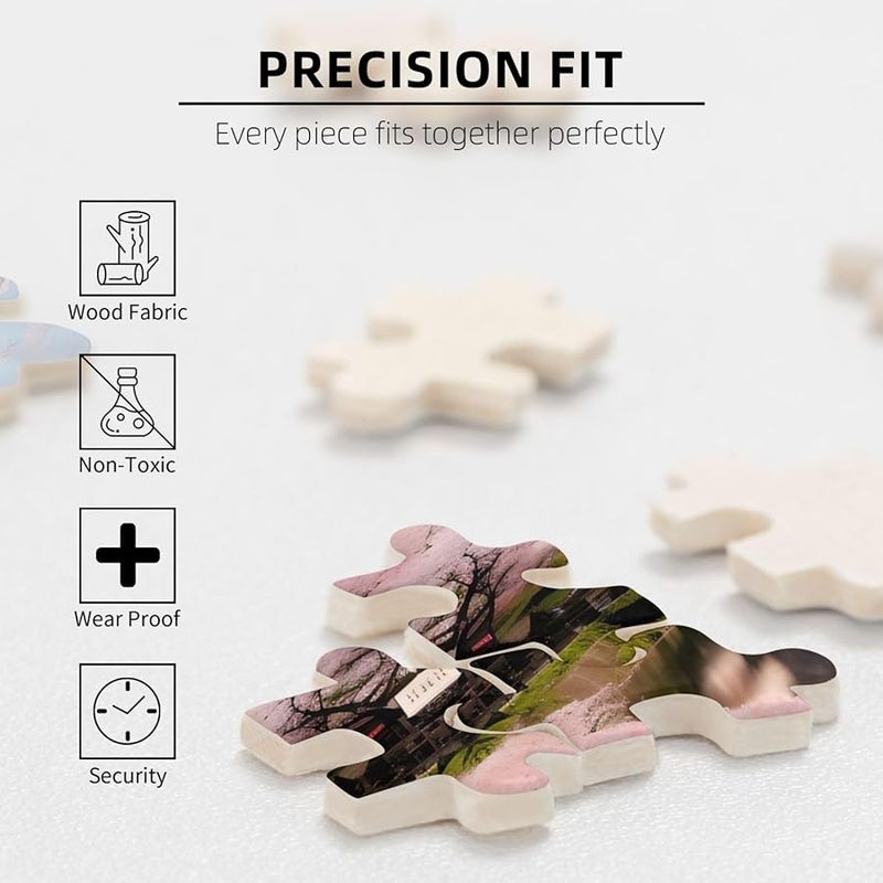 لغز جبل فوجي في أوائل الربيع 1000 قطعة للبالغين ديكور المنزل 29.5 × 19.7 بوصة - Image 4